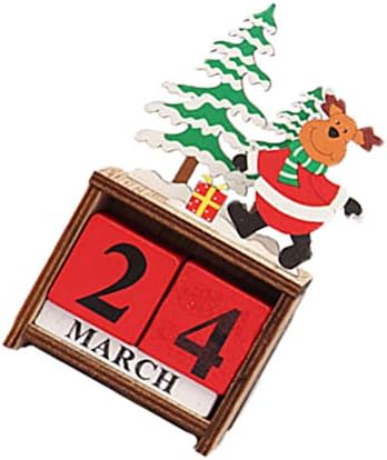 Abaodam Crăciun Calendar Din Lemn Numărătoarea Inversă Bloc Calendar Decoratiuni De Craciun Consumabile Desktop Podoabă