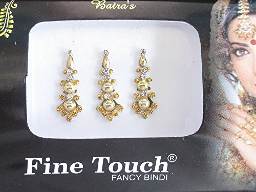 6 Bindis 2 pachete de bijuterii cu față lungă de aur Bollywood Bindis/India India Bindis/Bindi Bijuteri/Bijrei/bijuterii de