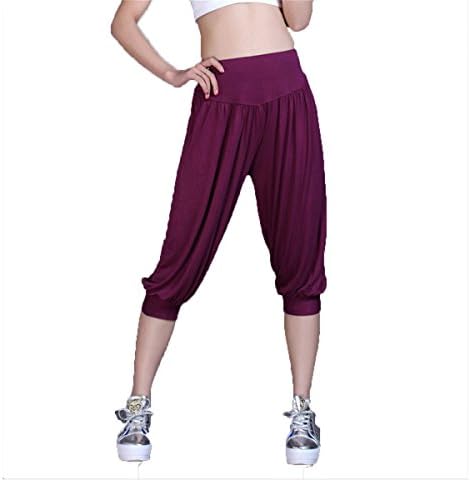 Lkxharleya femei modale harem pantaloni de yoga desăvârșiți casual pilates pilates capri pantaloni de yoga pantaloni