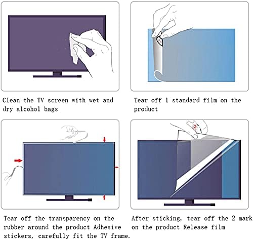 Protector de ecran TV Anti Blue Light pentru filtru anti -strălucire de 75 inch, rată de reflecție anti UV până la 90%, filtru de monitorizare, interior și exterior