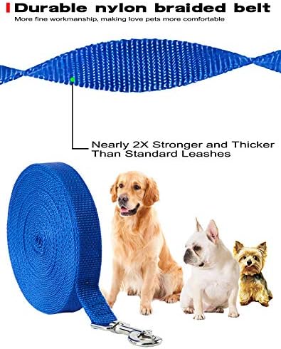 DdScolour Dog/Puppy Obedience Reclaming Training Agility Lead -16 ft 23 ft 33 ft 50 ft 66 ft lungime lungă -Pentru lesă de