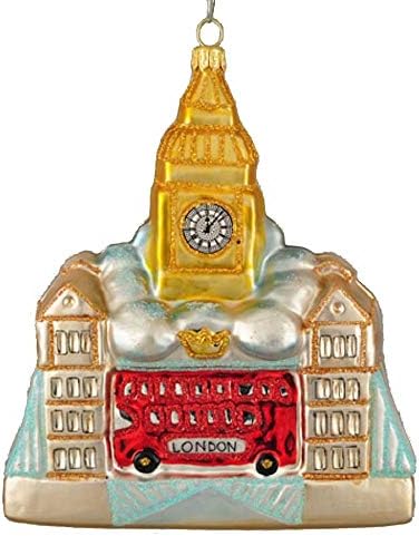 Londra Anglia peisaj Vizualizări din sticlă poloneză de Crăciun ornament călător