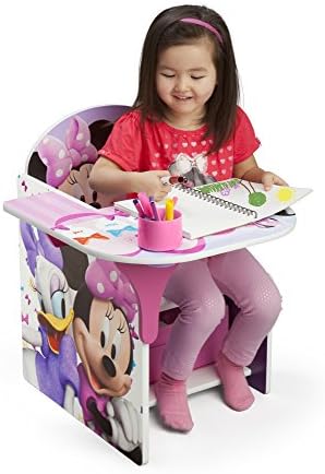 Scaun Pentru Copii Delta Birou Cu Coș De Depozitare, Disney Minnie Mouse