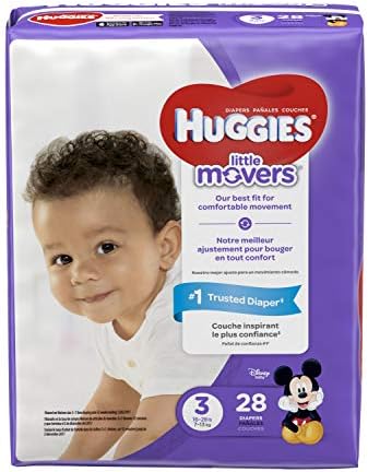Scutece HUGGIES LITTLE MOVERS, Mărimea 3, 28 Ct., JUMBO PACK, scutece pentru copii pentru copii activi